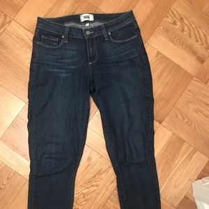 Medium wash Paige skinny jeans